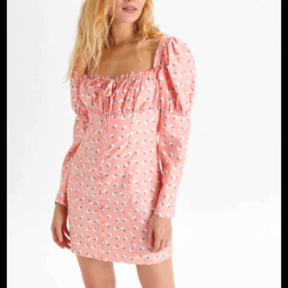 Eggie UO Exclusive Zen Button-Front Mini Dress NWT